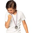 thumbnail image 4 of Juego de medallas de 6,5 cm cada una, 3 medallas de podio con collar, oro, plata, bronce, trofeo, victoria, juguete, deporte, fiesta temática, cumpleaños, 4 of 4