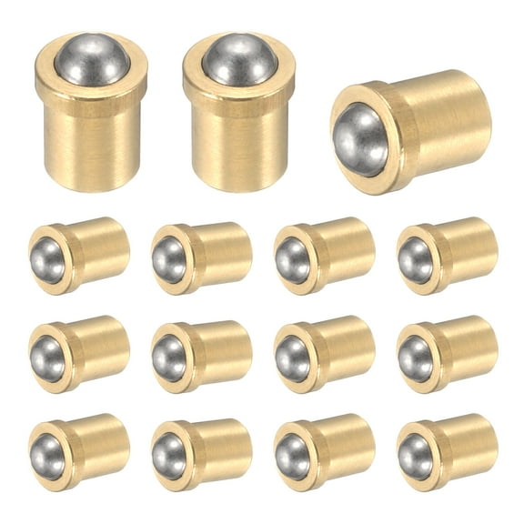 15Pcs 304 Stainless Steel Ball Plunger, 2mm Dia. Ball Catch Latch Smooth Push Fit Spring Plunger Precision Positioning End Force 15N for Mechanical Devices, Furniture (3x5mm)