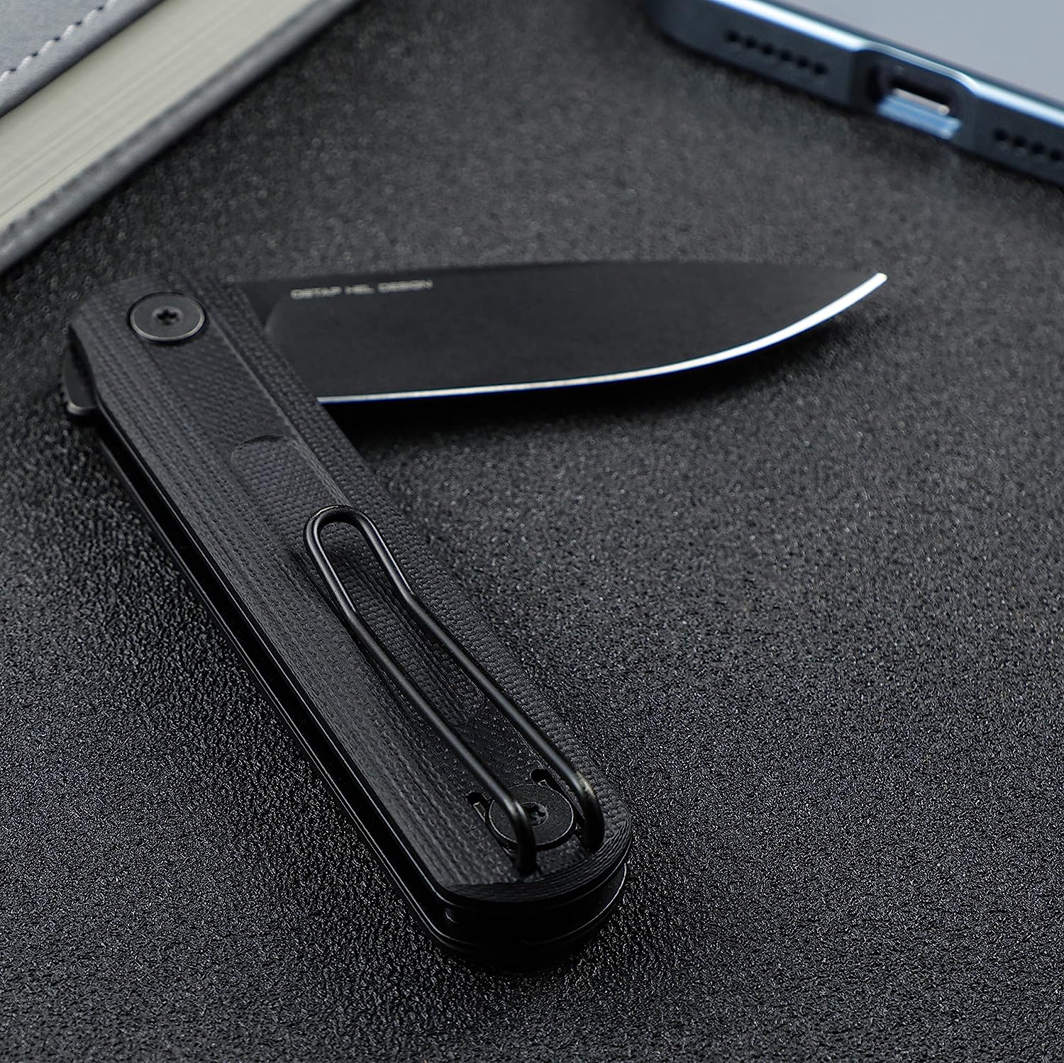 CIVIVI Foldis Pocket Folding Knife, 2.67-in Black Stonewashed Nitro-V Steel Blade, G10 Handle with Double Detent Slip Joint Pocket Knife C21044-3