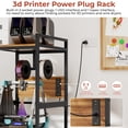 thumbnail image 2 of 3D Printer Stand with Filament Storage, Heavy-Duty Metal Frame, T-Type Holder & Power Panel, Open Frame Workstation for Home & Workshop,Small, 2 of 8