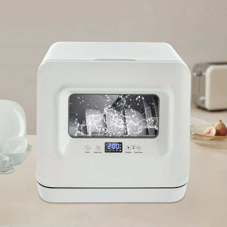 Counter Top Dishwashe, Portable Countertop Dishwashers, Mini Dishwasher 3-in-1 Cups Dishwasher