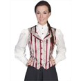 thumbnail image 1 of Scully RW562-BUR-L Women Rangewear Wallpaper Stripe Vest - Burgundy- Large, 1 of 1