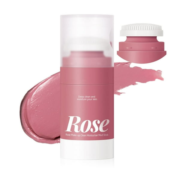 Facial Cleanser Rose Face Makeup Remover Nourishing Cleansing Balm with A Silicone Brush Facial Deep Cleansing & Nourishing Balm to Oil Moisturizing Skin Cleansing