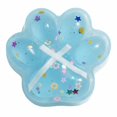 thumbnail image 3 of Translucent Cat Paw Squishy Toy with Glitter Confetti, Single, Sea Salt Blue, for Relaxation And, Squeeze Toy, 3 of 3