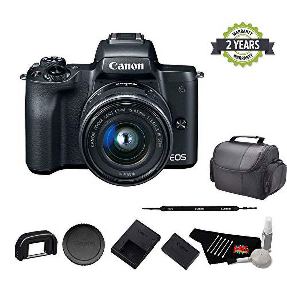 Canon EOS M50 Mirrorless Digital Camera +15-45mm Lens and 4K Video 2680C011 Star - image 5 of 5