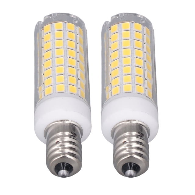 Bombilla LED tipo maíz (2 unidades, 102 LED, 10 W, regulable, cerámica, E12, ahorro de energía, para iluminación del hogar, CA de 100 a 120 V, luz natural)
