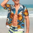 thumbnail image 5 of Lsque Spring Butterfly Flowers pattern Hawaiian Shirt for Men, Unisex Summer Beach Casual Short Sleeve Button Down Shirts-3X-Large, 5 of 9