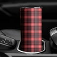 thumbnail image 3 of 20oz Red and Black Plaid Pattern Skinny Tumblers Stainless Steel Tumbler with Lid and Straw,Vacuum Insulated Double Wall Travel Tumbler Cups with Cleaning Brush for Coffee,Tea, 3 of 6
