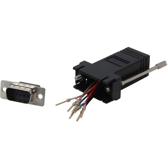 C2G 02947 RJ45 to DB9 Male Serial RS232 Modular Adapter, Black