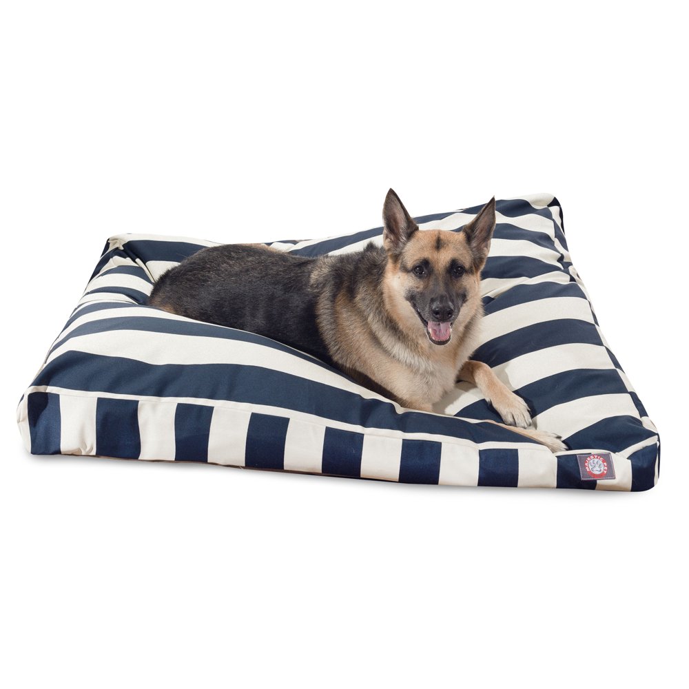 Majestic Pet Vertical Stripe Rectangle Dog Bed Treated Polyester
