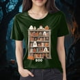 thumbnail image 2 of Godom Women Halloween Shirt Funny Graphic Tees Autumn Casual Round Neck Fall Short Sleeve Tops, 2 of 4