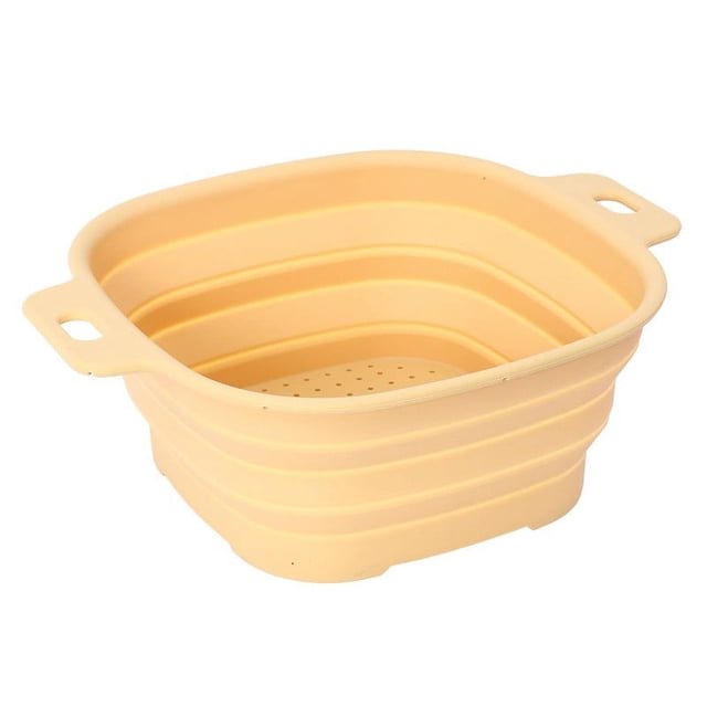 Kitchen Sink Drain Basket Folding Silicone Fruit And Vegetable Draining Basket With Expandable Design For Efficient Water Filtration