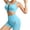 Light Blue, variant on Summer 2 Piece Sets,Workout Sets for Women 2 Piece Seamless Yoga Outfits Shorts and Padded Sports Front Zip Bra Gym Athletic Clothing Set