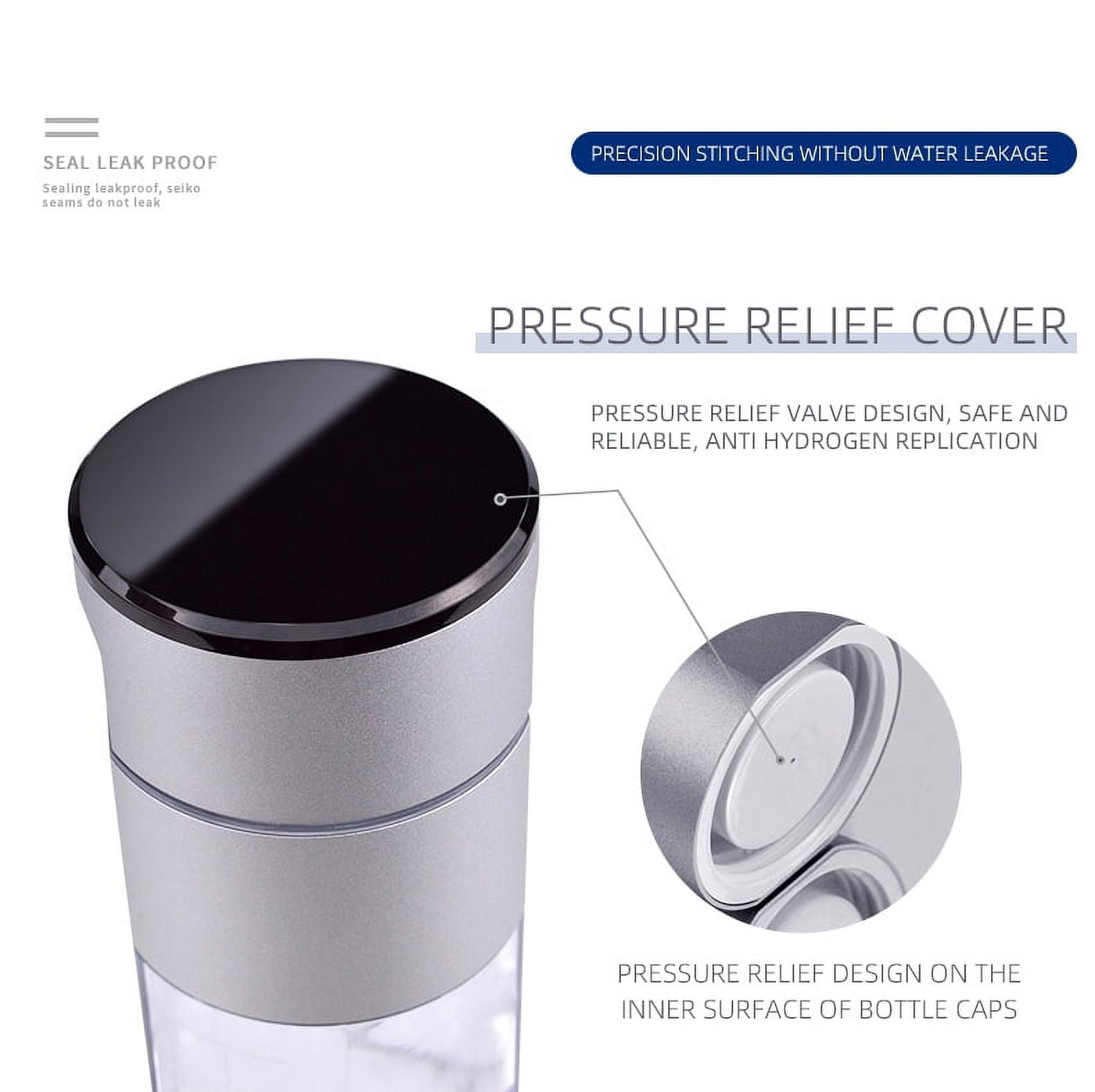 ALKA Portable Hydrogen Rich Water Bottle up to 5000PPB ABS 210ml PEM Membrane & SPE Technology Ionizer Type-C Recharge