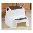 thumbnail image 2 of 2-Step Stool - Portable Stepping Stool with Handles, 280 lbs Capacity - Durable Plastic, Textured Steps for Safety - Indoor/Outdoor Use, 13.5" x 12" x 10.25", 2 of 4