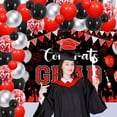 thumbnail image 4 of Congnats Grad Theme Party Decorations, Red and Black Graduation Party Decorations 2024 with Red Black Balloon Arch Garland kit, Graduation theme backdrop for Graduation Decor Birthday Anniversary, 4 of 7