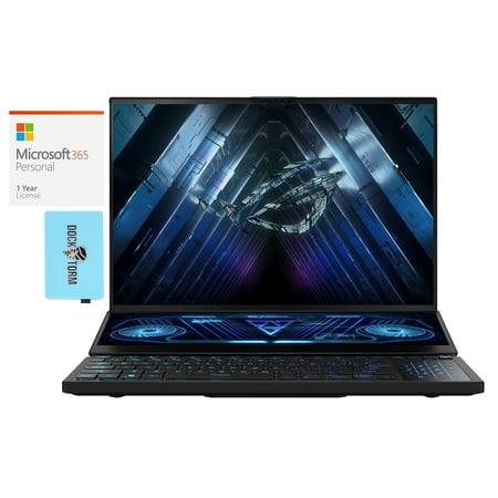 ASUS ROG Zephyrus Duo 16 GX650 GX Gaming/Entertainment Laptop (AMD Ryzen 9 7945HX 16-Core, 16.0in 240Hz Wide QXGA (2560x1600), Win 10 Pro) with Microsoft 365 Personal , Dockztorm Hub
