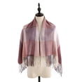 thumbnail image 1 of Bufanda de cachemira para mujer, pashmina de invierno, bufanda a cuadros con estampado para mujer, 1 of 2
