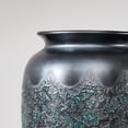 thumbnail image 5 of Xanthippe Handmade Ceramic Table Vase, 8.27" Wide-Mouth Textured Decorative Vase with Hammered Kiln-Change Glaze, Rustic Industrial Flower Vase for Home, Office, Living Room, Indoor & Outdoor Decor, 5 of 10