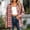 Pink, variant on QUNYINEY Women Coats Winter Plaid Lightweight Button Down Outerwear Cardigan Long Sleeve Collar Casual Womens Jacket