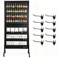 thumbnail image 2 of Kojooin Metal Pegboard Display Stand with Wheels, Adjustable Height Floor Display Rack with T-Base and Hooks, 2 of 7