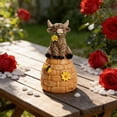 thumbnail image 5 of Resin Highland Cow Figurines 3.54 Inch, Highland Cows Decor for Farmhouse Table Kitchen Shelf, Spring Decor with Flowers, Small Animal Statues for Home Office, Gifts for Women, 5 of 5