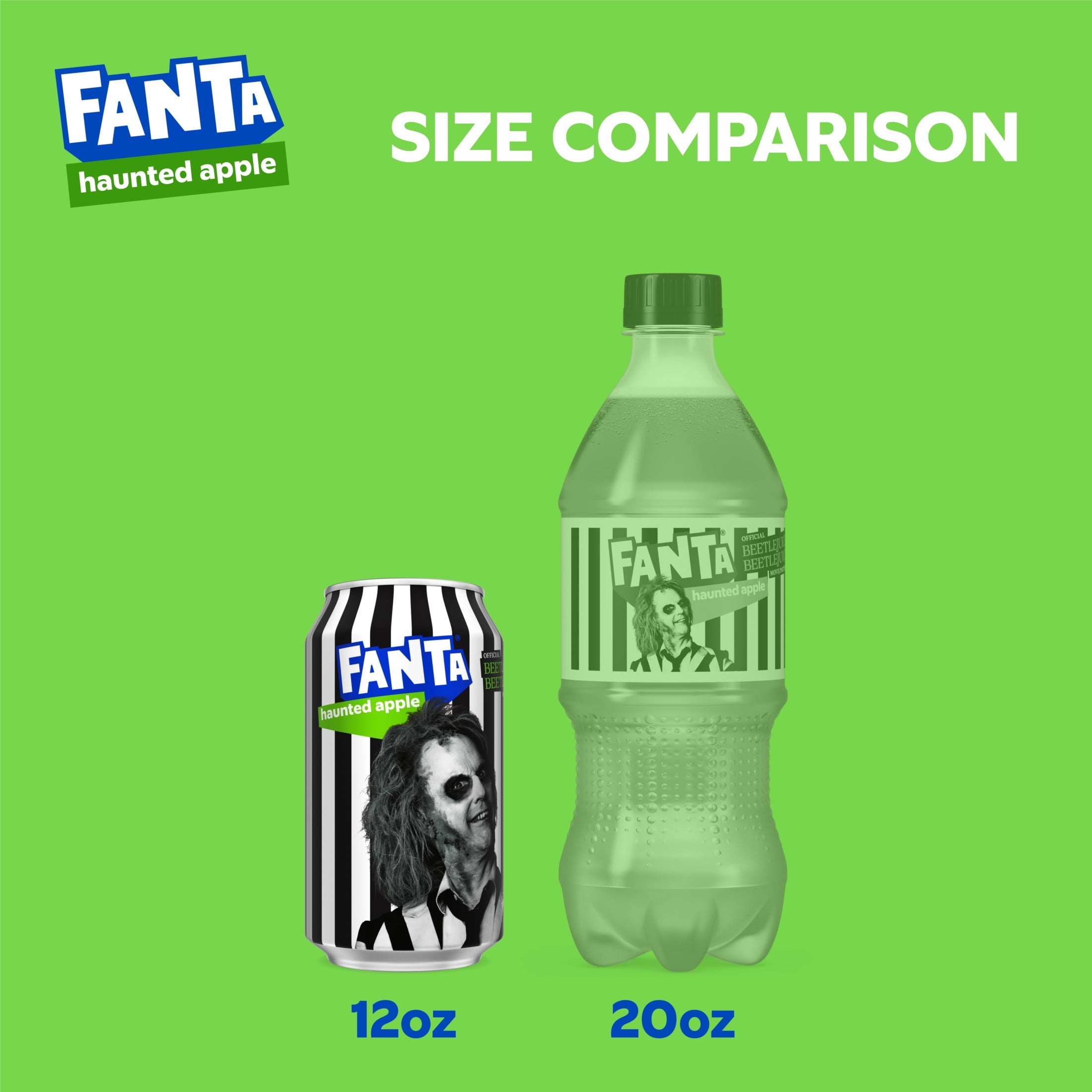 Fanta Haunted Apple Soda Pop, 12 fl oz, 12 Pack Cans