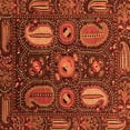 thumbnail image 1 of Ahgly Company Indoor Square Abstract Orange Modern Area Rugs, 4' Square, 1 of 4