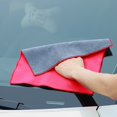 thumbnail image 3 of Joernso Three Sizes Thickened Hemming Car Wash Towel Water Absorption Double Sided Fleece Cleaning Cloth, 3 of 8