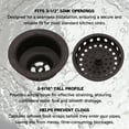 thumbnail image 3 of Westbrass 3-1/2" Post Style Kitchen Sink Basket Strainer, Oil Rubbed Bronze, 3 of 12