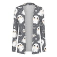 thumbnail image 5 of Kilaqueen Halloween Cardigan for Women Trendy Ghost Pumpkin Graphic Tunic Shirt Spooky Season Lightweight Cardigans Long Sleeve Medium Length Coat, 5 of 7