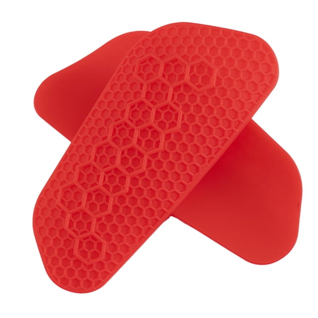 2x Espinilleras de Fútbol, Espinilleras para Adultos, Ligeras, Compactas, Equipo Rojo
