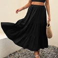 thumbnail image 5 of Boho Maxi Skirts for Women Summer Long Floral Print High Waist A-Line Beach Skirt Fashionable Vacation Outfit and Trendy Style, 5 of 6