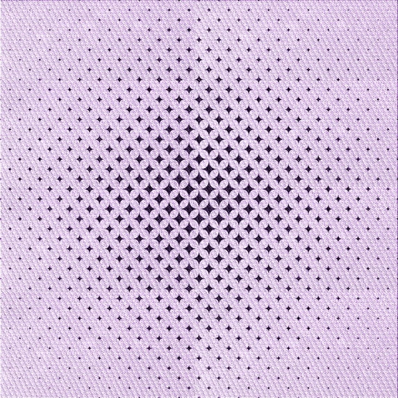Ahgly Company Indoor Square Patterned Orchid Purple Area Rugs, 4' Square