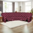 thumbnail image 2 of Topchances Stretch Printed Recliner Sofa Cover, 7-Piece Sectional Reclining Couch Covers, 5 Seat Reclining Sofa Slipcovers, Wine Red, 2 of 10