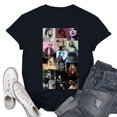 thumbnail image 1 of TayIor Sw1ft Chemises, Tyler Sw1ft Merch, Tyler Sw1ft, Mode Décontractée Imprimée Col Rond Manches Courtes Chemises Blouse Femme Graphique Amateur de Musique TKFASHION Violet Clair G, 1 of 7