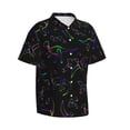 thumbnail image 3 of Xecao Dinosaur print Hawaiian shirt - a stylish short-sleeve button-down for men, perfect for casual beach and tropical outings., 3 of 9