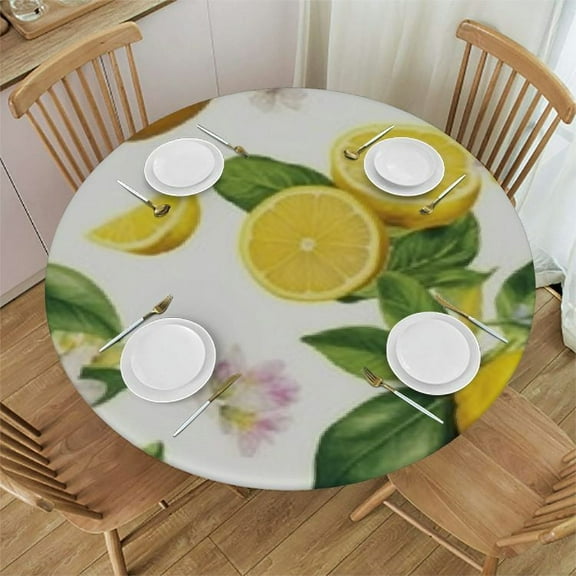 Round Waterproof Table Cover Tablecloth