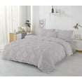 thumbnail image 4 of Kotton Culture 600TC 1Pc Pinch Pleated Duvet Cover Only 100% Egyptian Cotton (Light Gray, Queen), 4 of 4