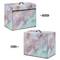 thumbnail image 3 of HELLHERO Marble Sewing Machine Dust Cover Polyester Storage Pocket with Tote Handle and Pocket Daily Uses, 3 of 8