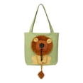 thumbnail image 3 of Bolsa de transporte para gatos, bolsa de viaje, bolso de hombro, patrón de lona para caminar, senderismo, animales pequeños, perros pequeños, gatos Verde Grande, 3 of 8