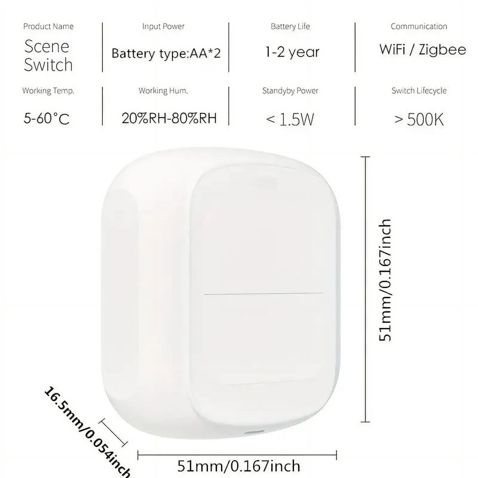 WiFi Smart Light Switch, 2 Gang No Screw Panel Smart Life/Tuya App Wireless Remote Control Wall Switch Timer for Lights