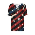 thumbnail image 5 of VerPetridure Patriotic Shirts for Women American Flag Shirt 4th of July Short Sleeve V-Neck Graphic Tee USA Star Stripes Tops, 5 of 5