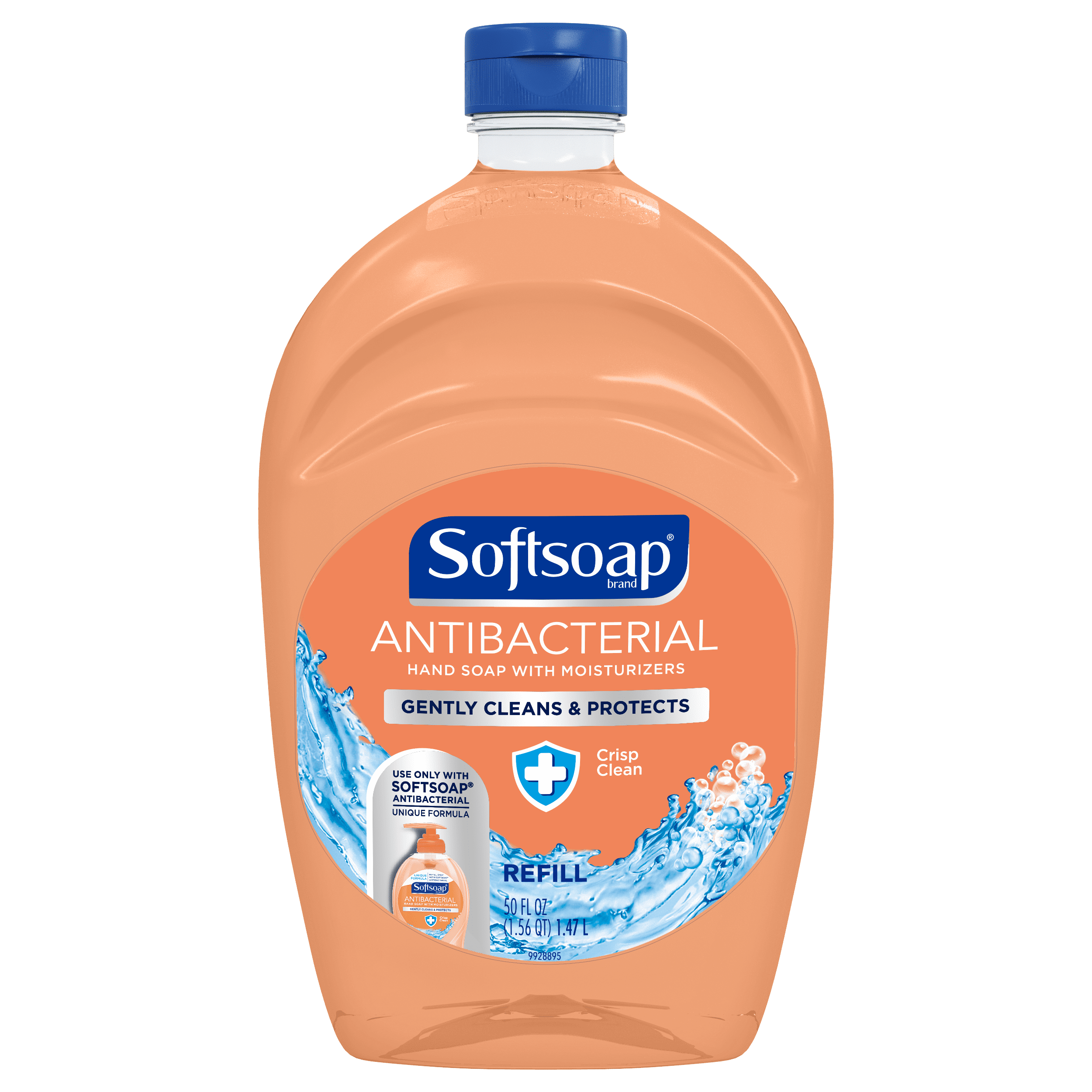 Softsoap Antibacterial Liquid Hand Soap Refill, Crisp Clean 50oz