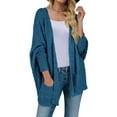 thumbnail image 2 of Viikei Plus Size Womens Cardigans Clearance Winter Coats for Women Solid Open Front Soft Pocket Long Sleeve Cardigan Jackets, 2 of 6