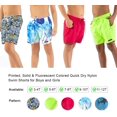 thumbnail image 5 of Printed, Solid & Fluorescent Colored Quick Dry Swim Shorts for Boys and Girls, Swim Trunks, Bathing Suits, Swimwear, Swim Shorts for Kids – Sail Blue, 11-12T, 5 of 11