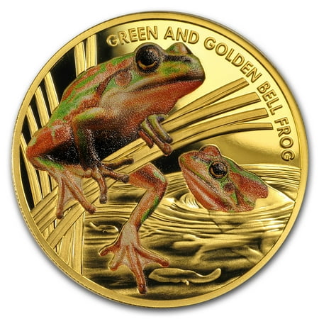2017 Niue 1 oz Proof Gold Bell Frog Endangered and Extinct
