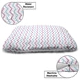 thumbnail image 3 of Herringbone Pet Bed, Colorful Horizontal Zigzag Stripes in Continuous Pattern Art Print, Resistant Pad for Dogs and Cats Cushion with Removable Cover, 24" x 39", White Pale Blue Pink, by Ambesonne, 3 of 4