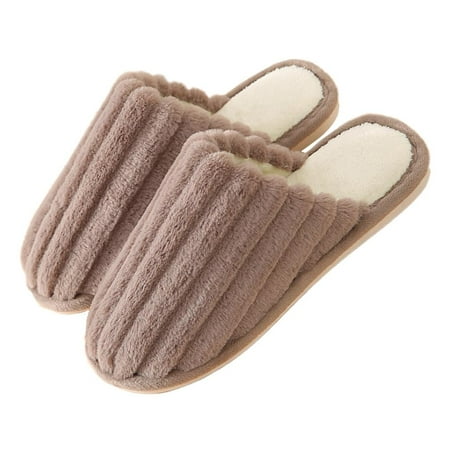 

Pretty Comy Women Men Winter Warm Fleece Anti-Slip Slippers Indoor House Shoes Lovers Home Floor Slippers Shoes