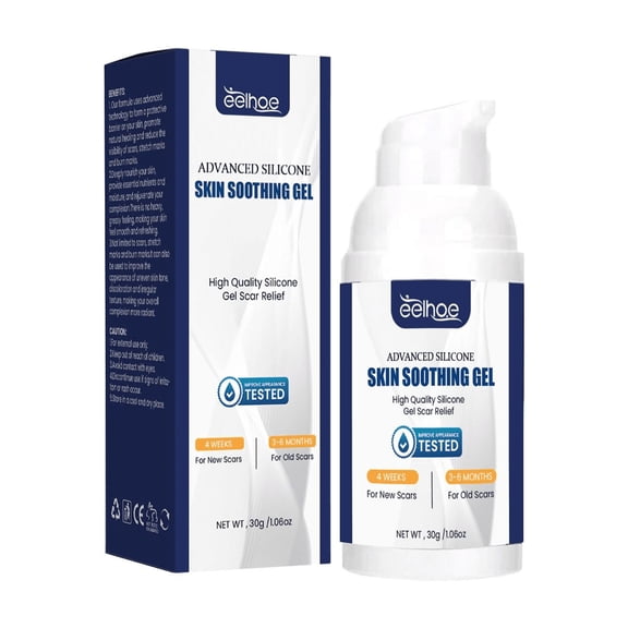 Advanced Scar Gel, Silicone Scar Gel, Treats Old and New Scars, Reduces the Appearance of Scars from, Body, Face, Stretch Marks, Surgical Scar, Keloids, Acne, Burns and More, 30g (1.06 Oz)